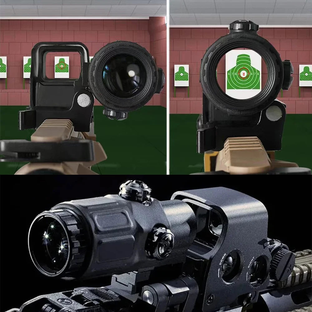 558+G33 Holographic Reflex Sight Red Dot Optic Sight with G33 3X Magnifier Combo Built-in Flip QD Mount - QUORE