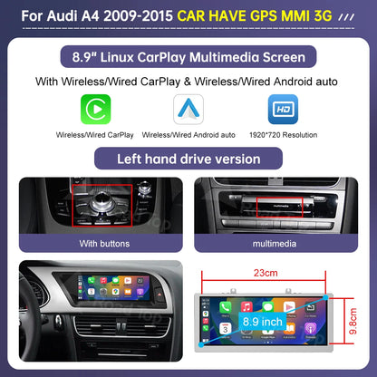 Multimedia Touchscreen – Carplay Scherm – Android Auto Display – Auto Radio – Draadloos Systeem – 10,25 Inch – Linux Besturingssysteem – Plug & Play – Compatibel Met Achteruitrijcamera