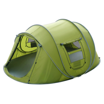 Campingtent - Opvouwbar Campingtent - Pop-Up Tent voor 4 personen - Familietent - Koepeltent - Draagbare - Ultralicht - Waterdicht - voor Buiten - Wandelen - Bergbeklimmen - 280 x 202 x 131 cm - Groen