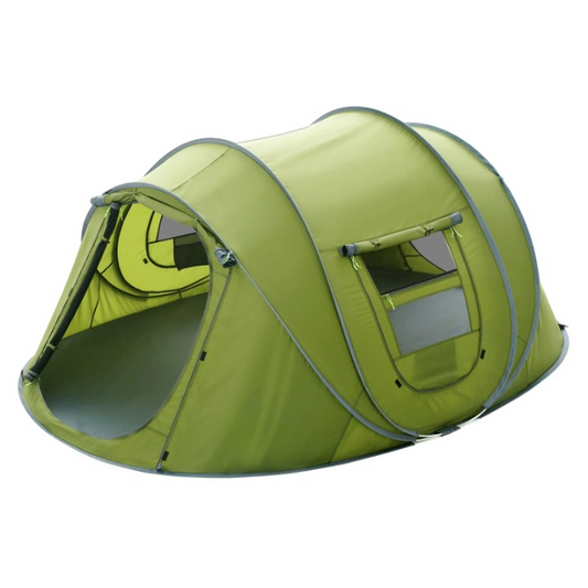 Campingtent - Opvouwbar Campingtent - Pop-Up Tent voor 4 personen - Familietent - Koepeltent - Draagbare - Ultralicht - Waterdicht - voor Buiten - Wandelen - Bergbeklimmen - 280 x 202 x 131 cm - Groen