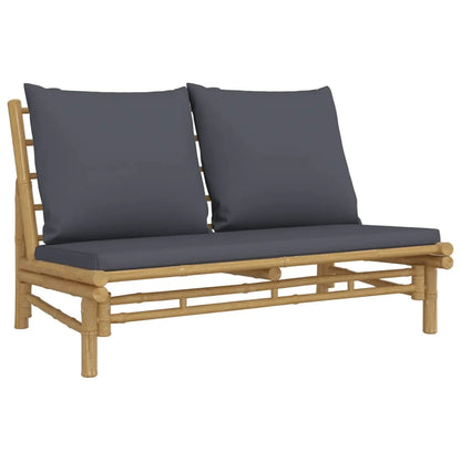 Bamboe Loungeset – Buitenmeubel – Tuinset – Balkonset – Modulair Design – Duurzaam Materiaal – Comfortabele Kussens