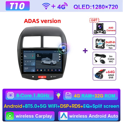 2DIN Android Autoradio – Multimedia Speler – Navigatie Systeem – Touchscreen Radio – Auto Stereo – T10-ADAS Variant – 10 Inch Scherm – CarPlay & Android Auto Support