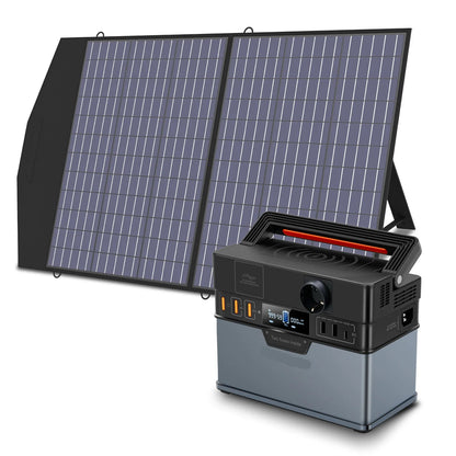 Draagbare Power Station – Mobiele Energiebron – Powerbank – Zonne-Accu – Draadloos Opladen – 288Wh Accu – Pure Sinusgolf Uitgang