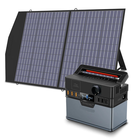 Draagbare Power Station – Mobiele Energiebron – Powerbank – Zonne-Accu – Draadloos Opladen – 288Wh Accu – Pure Sinusgolf Uitgang