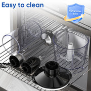 Staafmixer 5-in-1 - Staafmixer - Staafmixer Set - 1500W - RVS Messen - Hakmolen - Klopper - Smoothies - Soepen - Babyvoeding