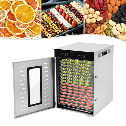 Stainless Steel Fruit Dehydrator Machine Food Dehydrator Dehydrator Machine 16-Tray Food Dehydrator