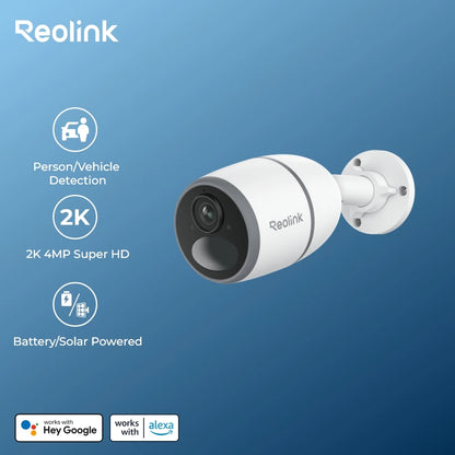 4G Beveiligingscamera – Draadloze IP Camera – Mobiele Beveiligingscamera – Batterijcamera – Outdoor Camera – 4MP Super HD Beeld – Two-Way Audio