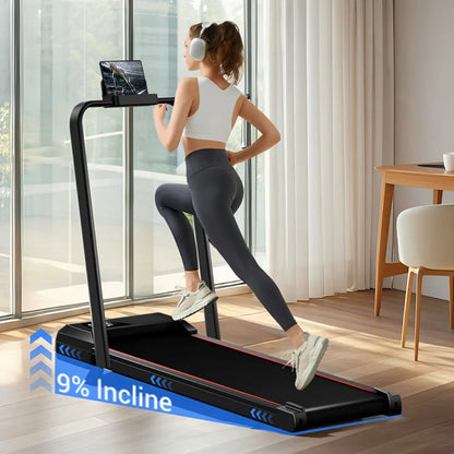 Wandelband – Loopband – Fitnessband – Desk Treadmill – Home Trainer – 9% Helling – Stil 2,5 HP Motor - QUORE