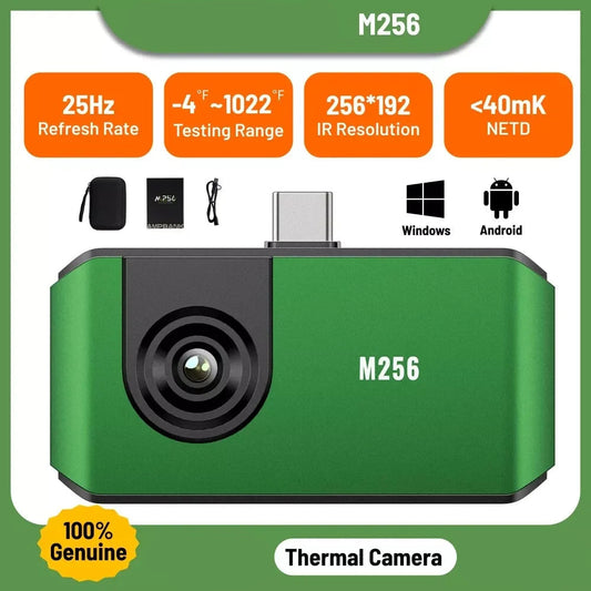 Warmtebeeldcamera – Thermische Camera – Infraroodcamera – IR Camera – Temperatuurmeter – 256x192 Resolutie – 4 USB Type-C Aansluitingen – 3D Analyse – Compatibel Met Android