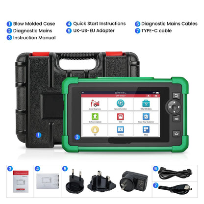 CRP919 EV Autodiagnose Scanner – OBD2 Diagnose Tool – Auto Scanner – Elektrische Auto Scanner – Hybride Auto Scanner – 7 Inch Touchscreen – 43+ Resetfuncties