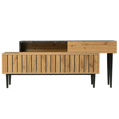 Tv-Meubel – Tv-Kast – Entertainmentmeubel – Mediameubel – 120 Cm Breed – Houten Afwerking
