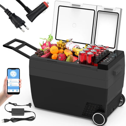 Compressor Koelbox – Portable Koelkast – Camping Koelbox – Draagbare Vriezer – Outdoor Koelbox – Dual Zone Temperatuur – Energiezuinig & Stil - 55L