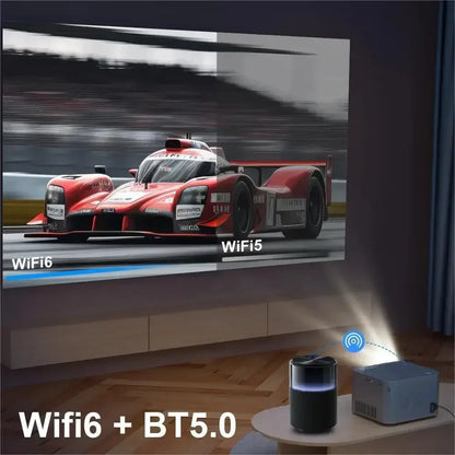 4K Android Projector – Mini Projector – Home Cinema Projector – Draagbare Beamer – Wifi Projector – Full HD 1080p Resolutie – Wifi 6 & Bluetooth 5.0 Connectivity