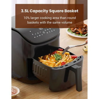 Air Fryer - Airfryer Oven - Hot air fryer - 5.5L - 220-240V - PFAS-free - Fast cooking time - Smokeless cooking - Smart Oil Free Air Fryer - App &amp; Voice Control - 1700W - Air Fryers Oven &amp; Oilless Cooker - Black