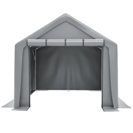 Tuinschuur – Gereedschapsschuur – Fietsenstalling – Motorberging – Opbergschuur – Weerbestendig Materiaal – Compact 8x8 Voet (2,4x2,4m) Grijs