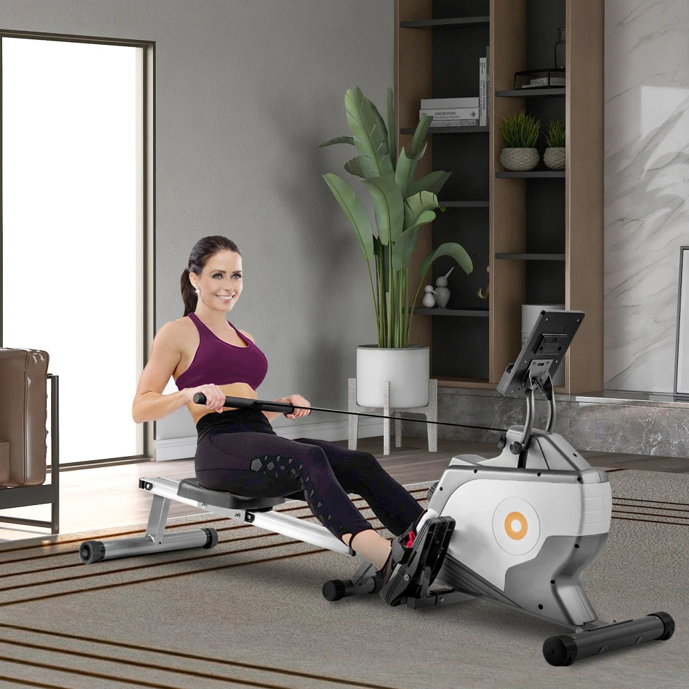 Roeitrainer – Roeimachine – Roeiapparaat – Fitnessapparaat – Hometrainer – 8 Weerstandsniveaus – Inklapbaar Compact Design