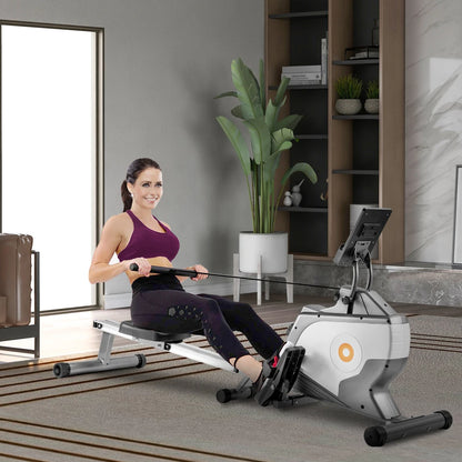 Roeitrainer – Roeimachine – Roeiapparaat – Fitnessapparaat – Hometrainer – 8 Weerstandsniveaus – Inklapbaar Compact Design