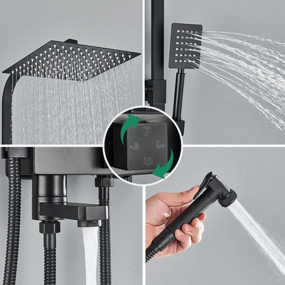 Regendouche - Douchekraan - Douchepaneel - Douche - 8 Inch Douchekop, Inbouw Wandmontage en Opbergplank - Chroom - QUORE