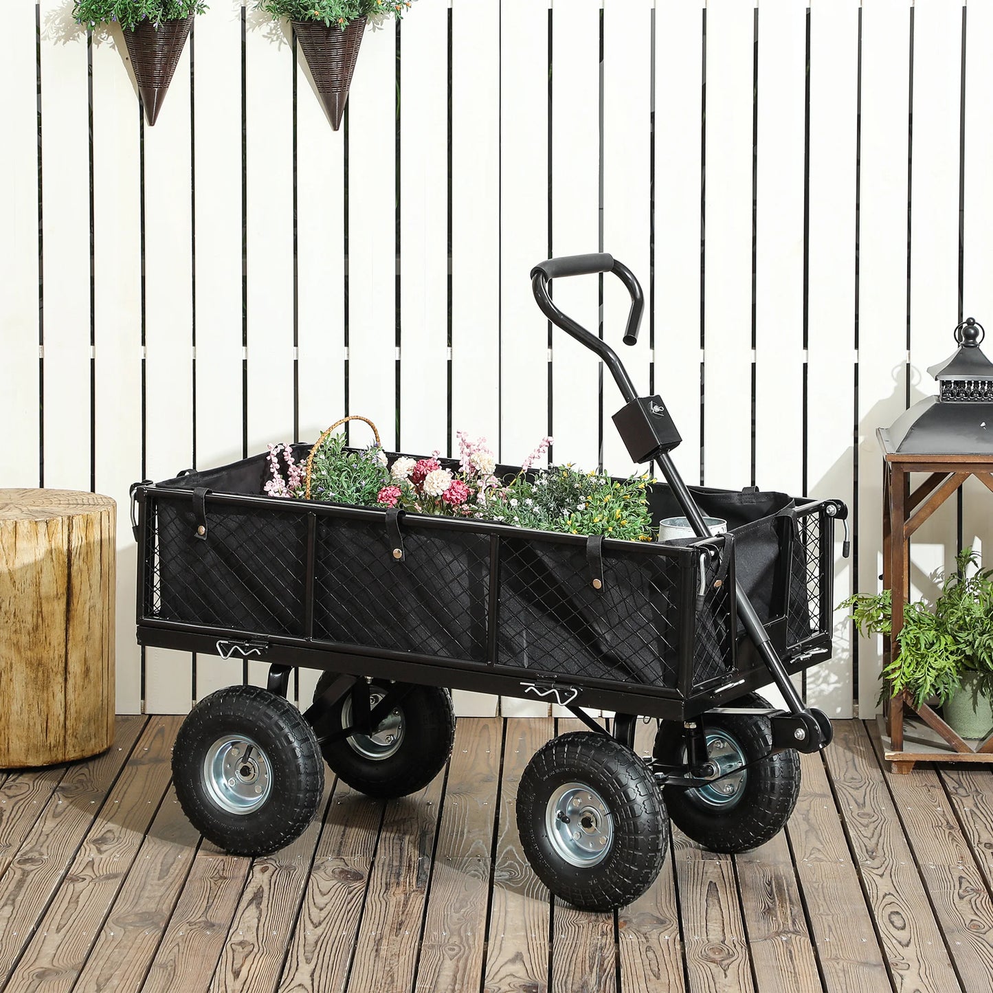 Bolderwagen – Bolderkar – Transportwagen – Trolley – Stevige Stalen Constructie – 114 Liter Inhoud – 300 Kg Draaggewicht