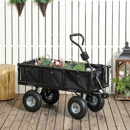 Bolderwagen – Bolderkar – Transportwagen – Trolley – Stevige Stalen Constructie – 114 Liter Inhoud – 300 Kg Draaggewicht