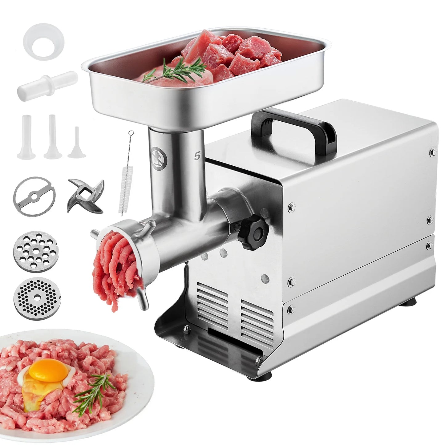 SucceBuy Meat Grinder 5 Lbs-21Lbs/Min Capacity Electric Meat Mincer with Blade Grinding Plate Sausage Maker for Kitchen Home Use
