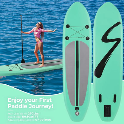 Opblaasbare Stand Up Paddle Board – SUP Board – Inflatable Paddleboard – Peddelboard – SUP Surfboard – Lichtgewicht & Compact – Anti-slip EVA Deklaag - Groen - QUORE