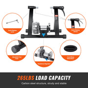 Fietstrainer - Bike Trainer Stand - Hometrainer - Indoor Bike Trainer - High Performance Rolling Bench Bike - Magnetische Motor Met - Fluid Stationaire Bike Stand - Fluid Vliegwiel Draagbare Fietsenstandaard