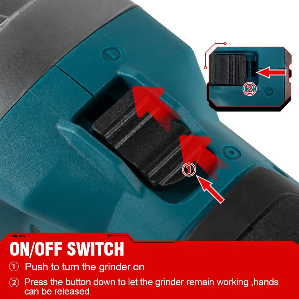 Rechte Slijpmachines - met Brushless - 2000W Draadloze - 35000RPM - 6mm Slijpmachine - 4 Snelheden Variabel -18V - Professionele Slijprotools - voor Graveer - Polijstmachine - Snijden - Zonder Batterij