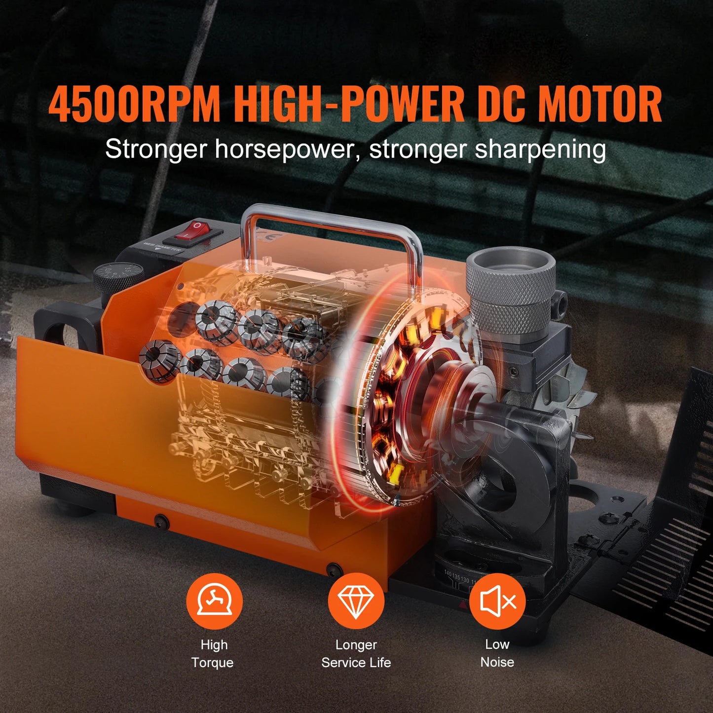 Bitslijper – Boorbitenslijper – Boorbetslijper – Slijpmachine – 120 Watt Motor – Verstelbare Slijphoek - QUORE