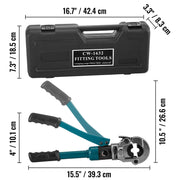 Vevor - Pipe Puller - Ratchet Tool - Portable Pipe Pulling Set - Pressure Pipe Wrench Hydraulic Crimping Tool - Aluminum Plastic Pipe Crimping Tool - 40CR Steel