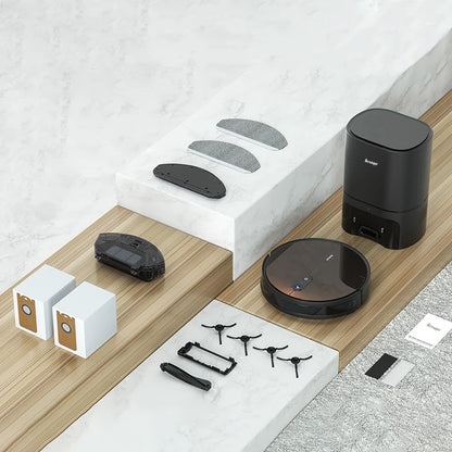 Robotstofzuiger – Robotstofzuiger Met Dweilfunctie – Smart Vacuum Cleaner – Robotstofzuiger Zelfreinigend – Robotstofzuiger Met App – 3500Pa Zuigkracht – Zelfledigend Stofreservoir 45 Dagen