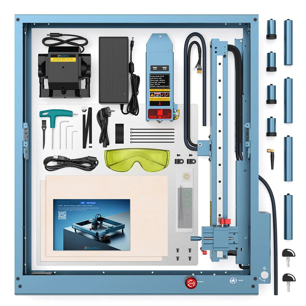 Lasergraveermachine – Laser Cutter – Graveerprinter – Snijmachine – 400 X 400 mm Werkoppervlak – 40W Lasermodule