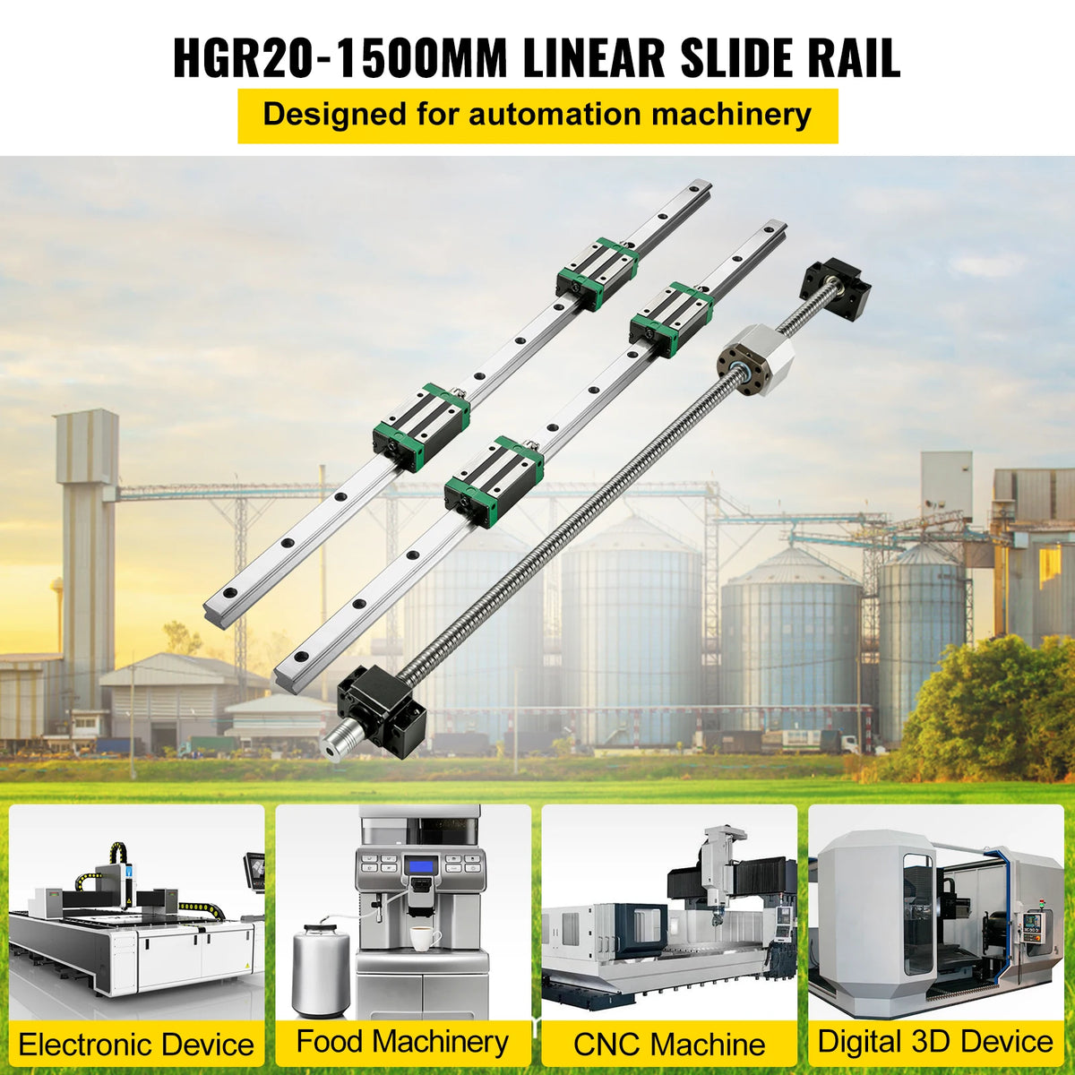 Geleiderail - 2Pcs lineaire geleiderail - koppelstrip set - 700MM - Slide Block - 4Pcs Slide Blocks RM1605 Kogelomloopspil W/Kogelmoer BF12/BK12 Moer- voor CNC DIY Frezen