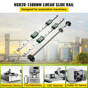 Guide Rail - 2Pcs Linear Guide Rail - Coupling Strip Set - 700MM - Slide Block - 4Pcs Slide Blocks RM1605 Ballscrew W/Ball Nut BF12/BK12 Nut- for CNC DIY Milling