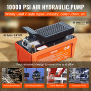 VEVOR Hydraulische Krik - Autokrik - Garagekrik -  10,000 PSI - Voetaangedreven - QUORE