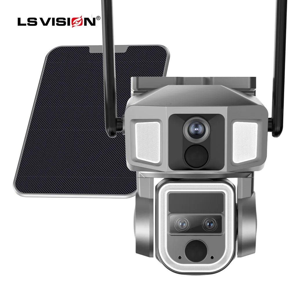 Beveiligingscamera – Camerabewaking – Buitencamera – IP-camera – Draadloze Camera – 10X Optische Zoom – Zonne-energie Met 12.000mAh Batterij
