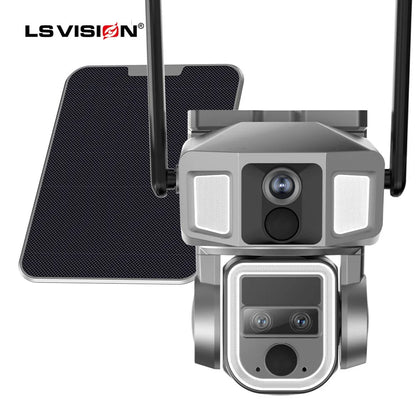 Beveiligingscamera – Camerabewaking – Buitencamera – IP-camera – Draadloze Camera – 10X Optische Zoom – Zonne-energie Met 12.000mAh Batterij
