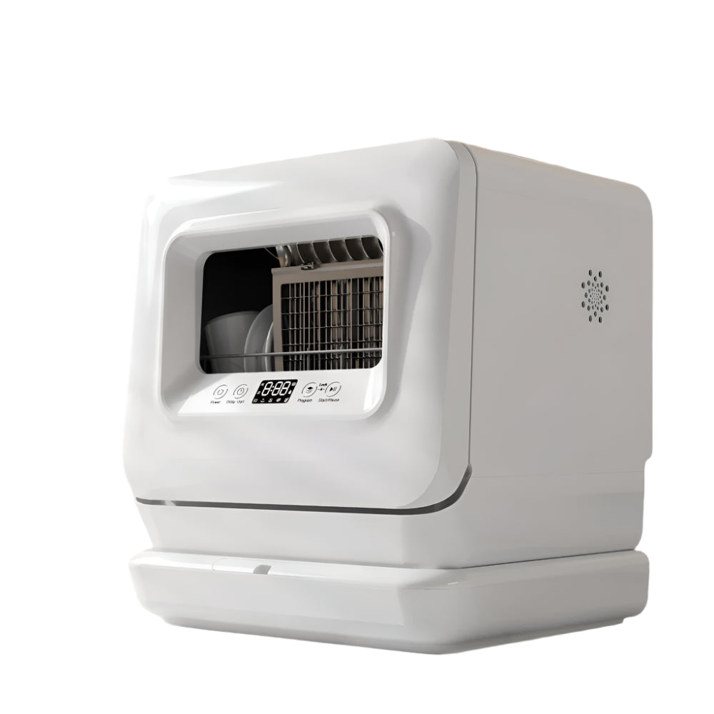 Mini Vaatwasser – Kleine Vaatwasser – Tafelmodel Vaatwasser – Vrijstaande Vaatwasser – Compac­te Afwasmachine – 3 Serviessets – 2-in-1 Watertoevoer