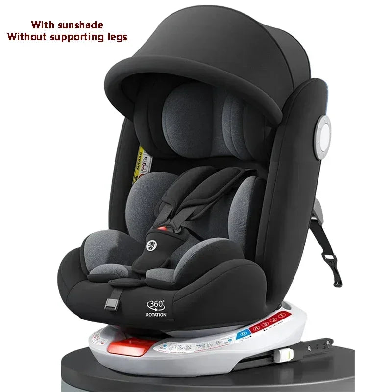 Autostoel - Autostoeltje voor Baby - 0-4 Jaar - ECE Gecertificeerde Kinderzitplaats - met Isofix en Latch Systeem - voor Veiligheid en Comfort - Zwart