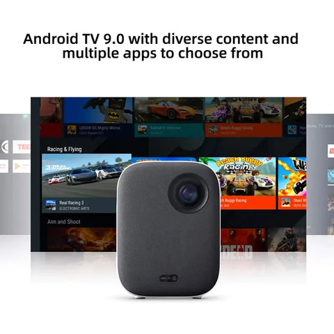 Xiaomi - Mi Smart Compact - Beamer - Projector Beamer - Mini Meamer - HDR 10 - FHD 1080p - DLP Automatic focus - with WiFi 5.0 - 500 ANSI Lumens - Android 11.0 - White
