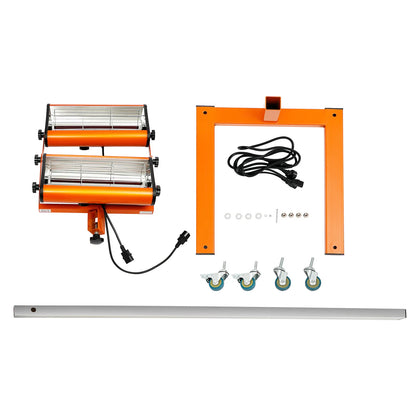 Infrarood Verf Droger – Verfdroger – IR Droger – Verfkaars – Drooglamp – 2000W Vermogen – 360° Draaibare Lampkop