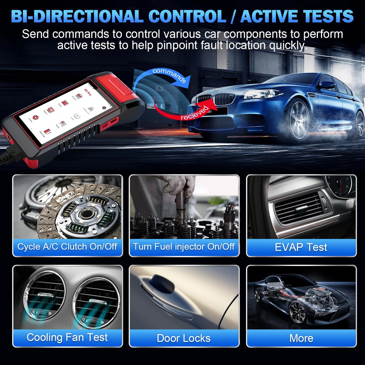 OBD2 Scanner – Auto Uitleesapparaat – Diagnoseapparaat – Auto Scanner – Diagnosetool – 5.99 Inch Touchscreen – Ingebouwde Printer