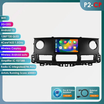 2-DIN Autoradio – Multimediaplayer – Navigatiesysteem – Touchscreen Radio – Renault Master 2003-2011 – Android 13 Besturingssysteem – Bluetooth 5.4 & 4G Wifi Connectivity - QUORE