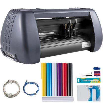 Vinyl Cutter Plotter – Snijplotter – Knipmachine – Stickerprinter – Decal Cutter – Professioneel 14 Inch – Nauwkeurige Snijprecisie 0,01 mm - QUORE