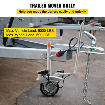 Elektrisch Neuswiel – Gemotoriseerd Neuswiel – Caravan Mover – 12V - 350W Motor - 2270KG Laadvermogen - Verstelbare Klem – Jockey Wie - Caravan Mover - Trailer Verplaatser - Elektrische aanhanger - Travelsleeper - Geschikt voor Auto, Caravan & Boot