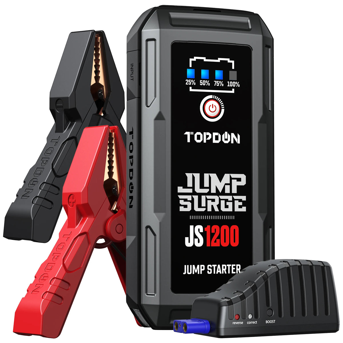 Topdon JS2000/JS1500/JS1200 2000A/1200A Jump Starter Power Bank 12V Car Starting Device 16000Mah Battery Jump Start for Booster - QUORE