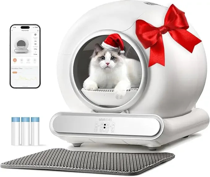 Automatische Kattenbak – Slimme Kattenbak – Zelfreinigende Kattenbak – Kattenbak Met Sensor – Grote 65L Inhoud – Duurzaam Kunststof PP