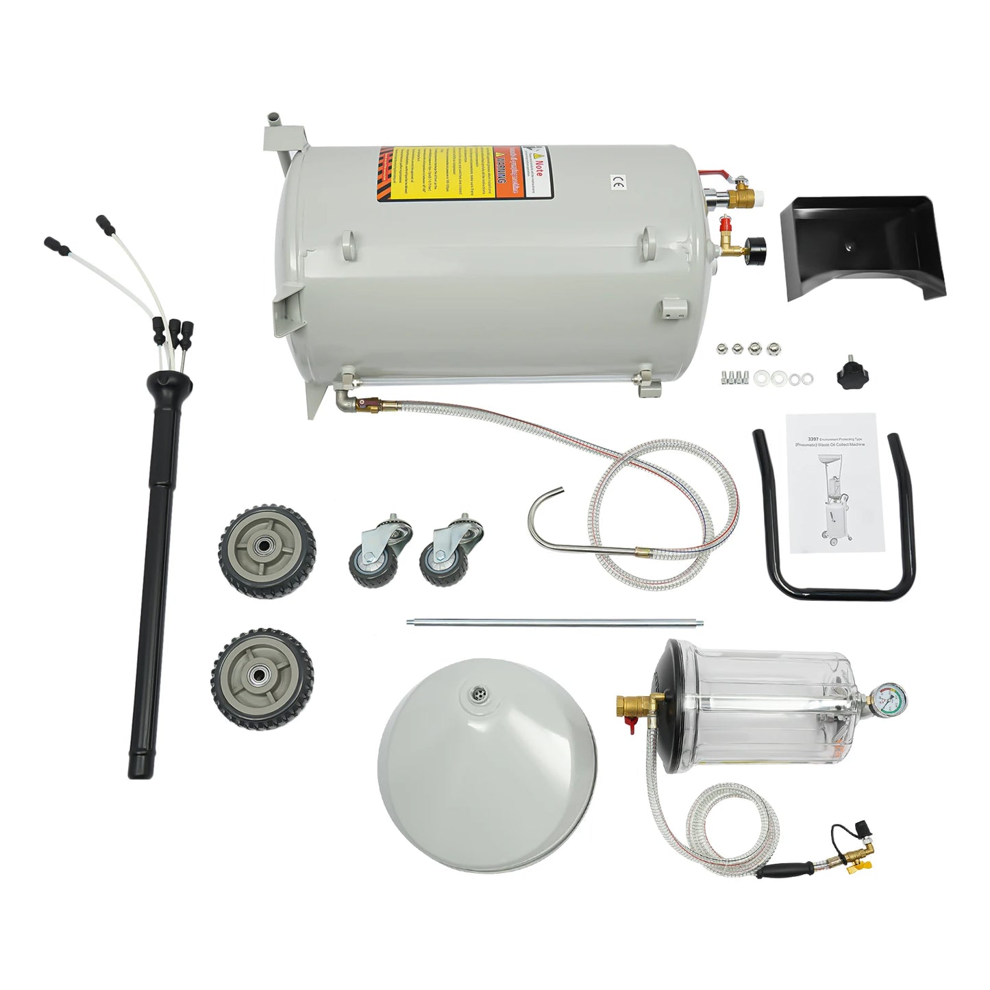 Afvalolie Opvang – Olieopvangbak – Olieafscheider – Olieopvangset – Olieopvangtank – 70 Liter Capaciteit – Vacuümtechniek - QUORE