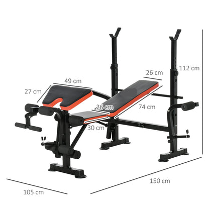 Fitnessbank – Krachtbank – Halterbank – Trainingsbank – Home Gym Bank – Verstelbare Rugleuning – Stevig Stalen Frame