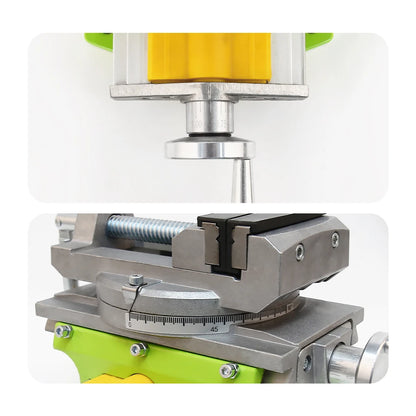 Bankschroef -  Bench Vice - Aluminiumlegering - 360 Graden Roterend - 2 in 1 Precisie Frees-Boorbankschroef - Groente - QUORE